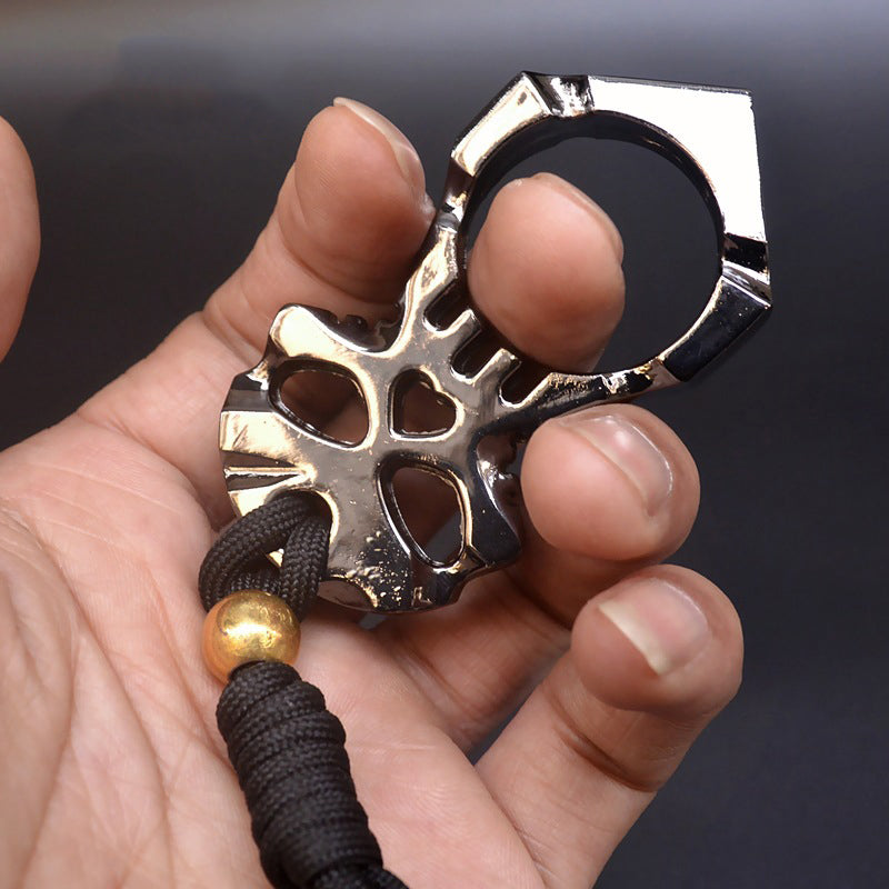 Apribottiglie Teschio con Foro a Cuore e Dito Singolo, Attrezzo da Esterno