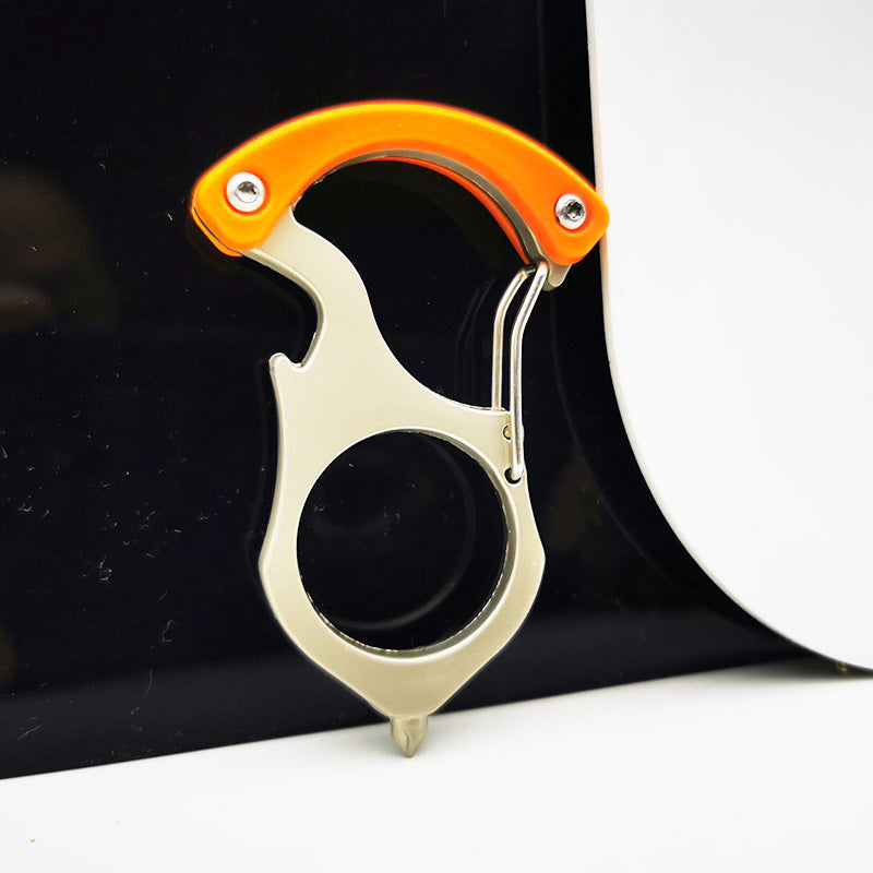 Single Alloy Steel Carabiner Keyaccessoryr Outdoor Bottle Opener Tool