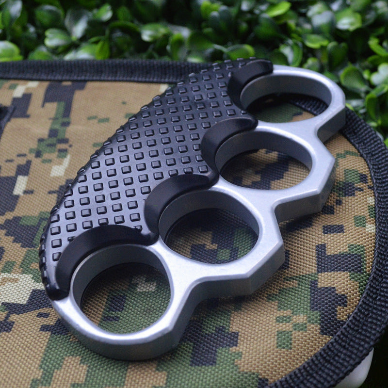 Herramienta EDC engrosada negra-plateada con clip para exteriores
