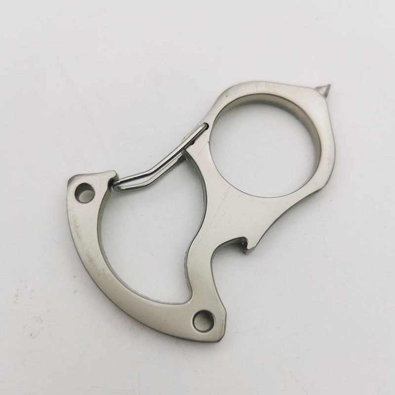 Single Alloy Steel Carabiner Keyaccessoryr Outdoor Bottle Opener Tool