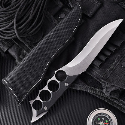 Outdoor Four-Finger Portable Handle Tool Silver Gray