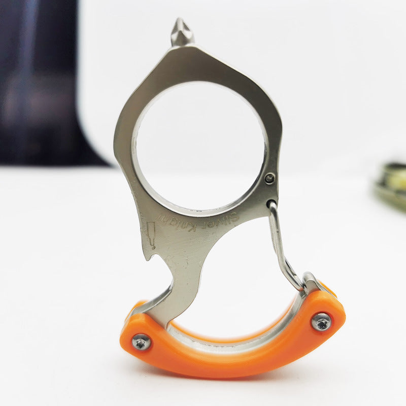 Single Alloy Steel Carabiner Keyaccessoryr Outdoor Bottle Opener Tool