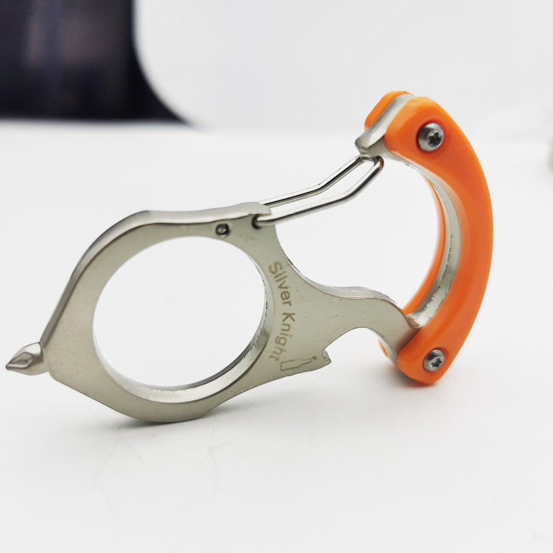 Single Alloy Steel Carabiner Keyaccessoryr Outdoor Bottle Opener Tool