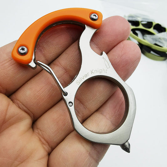 Single Alloy Steel Carabiner Keyaccessoryr Outdoor Bottle Opener Tool
