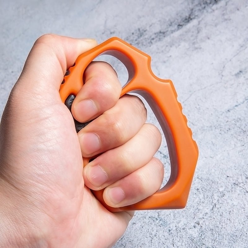 Orange Plastic Knuckle Duster - Tacsafeworld EDC Gadgets - Tacsafeworld EDC Gadgets