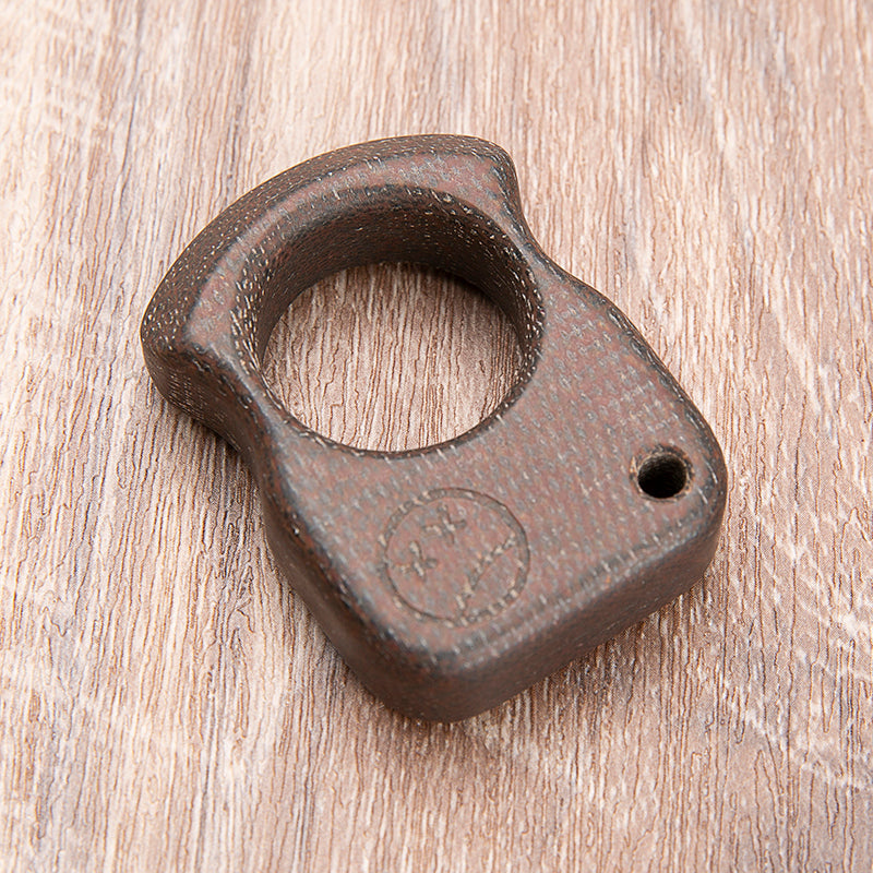 Nudillos de bronce de polímero de micarta de textura gruesa 