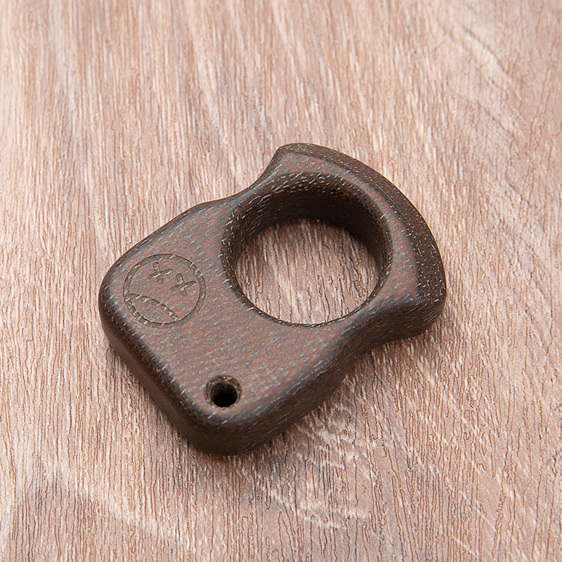 Nudillos de bronce de polímero de micarta de textura gruesa 