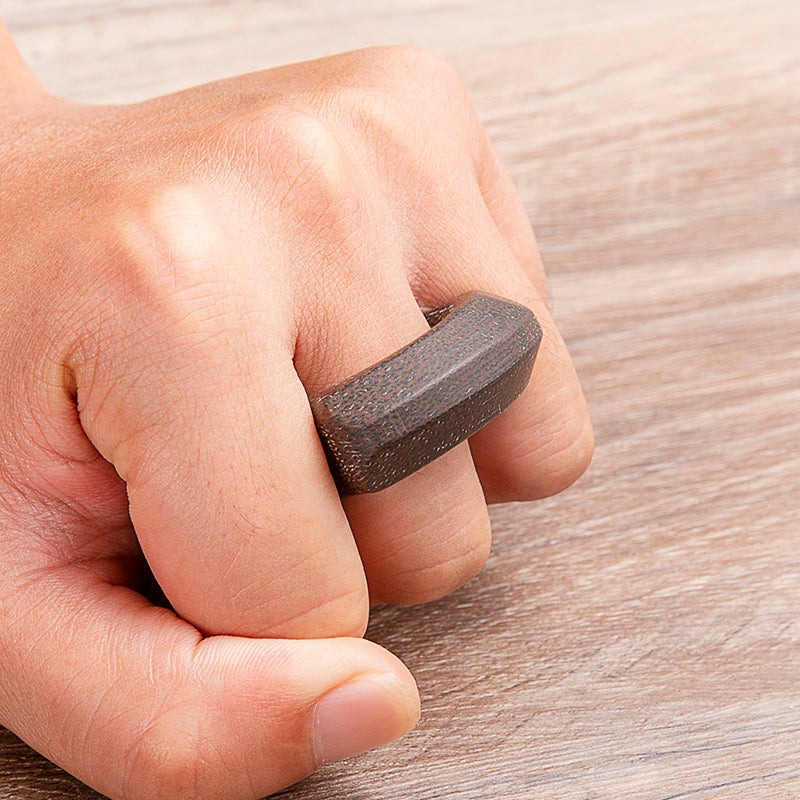 Nudillos de bronce de polímero de micarta de textura gruesa 