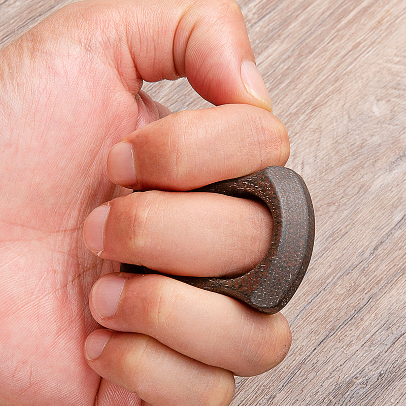 Nudillos de bronce de polímero de micarta de textura gruesa 