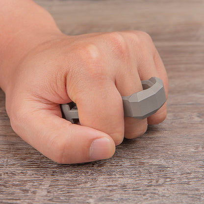 2025 Nuevo nudillo de latón de un solo dedo de acero inoxidable - Gadgets EDC Tacsafeworld