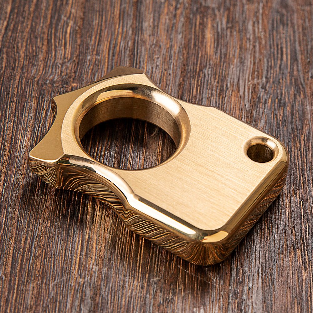 Spike Ring Self Defense Full Brass - Tacsafeworld EDC Gadgets