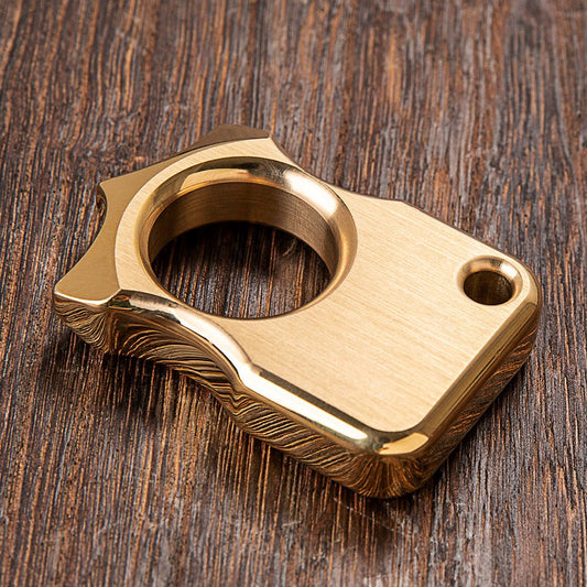 Spike Ring Self Defense Full Brass - Tacsafeworld EDC Gadgets