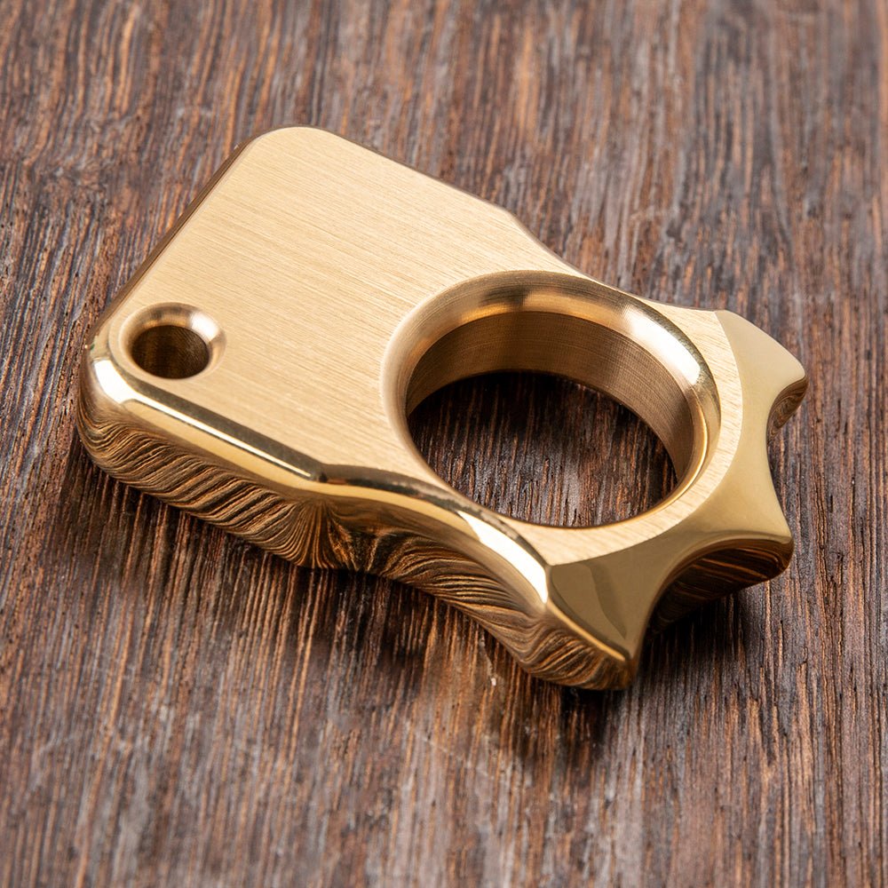 Spike Ring Self Defense Full Brass - Tacsafeworld EDC Gadgets