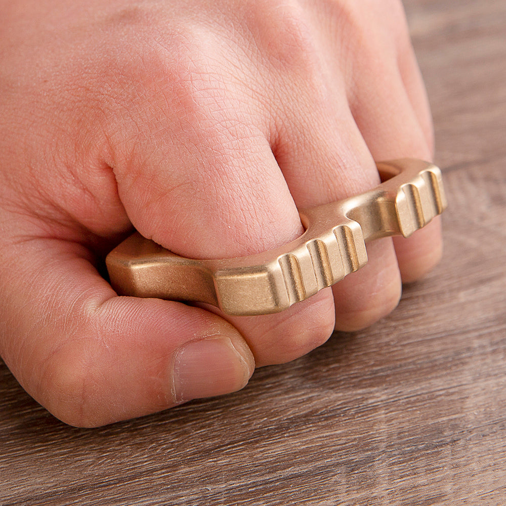 2025 Nuevos Nudillos EDC de Dos Dedos de Latón Completo Little Devil 