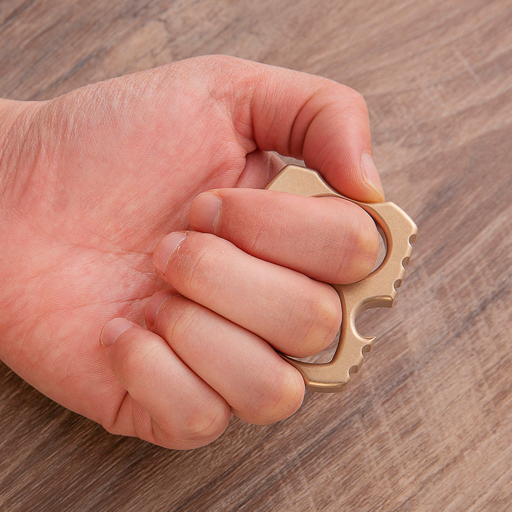 2025 Nuevos Nudillos EDC de Dos Dedos de Latón Completo Little Devil 