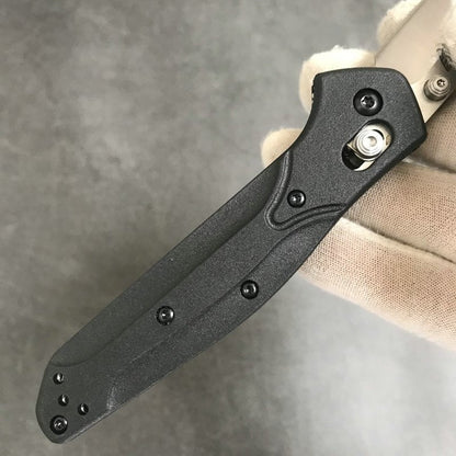 Utensile pieghevole da esterno BM940 con manico in fibra di vetro nero