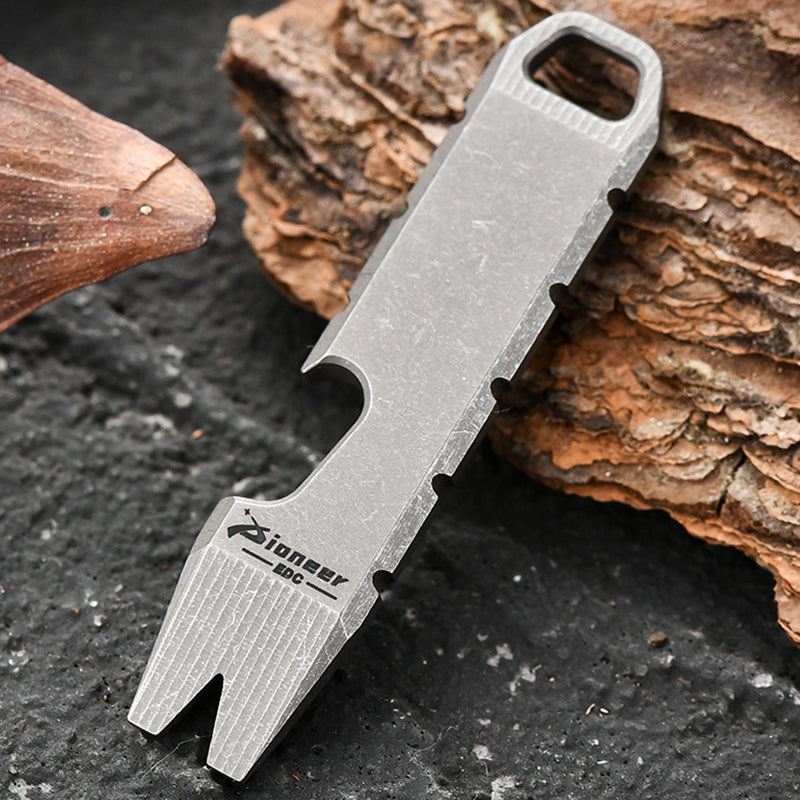 Mini Titanium Bottle Opener EDC Tool Keyaccessoryr Backpack Easy Carry