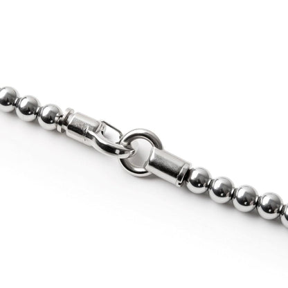 Braccialetto con perle Acala interamente in acciaio inox per autodifesa