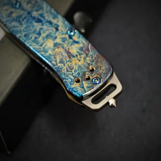 BM537BK Titanium Alloy Lightning Pattern Outdoor Folding Tool