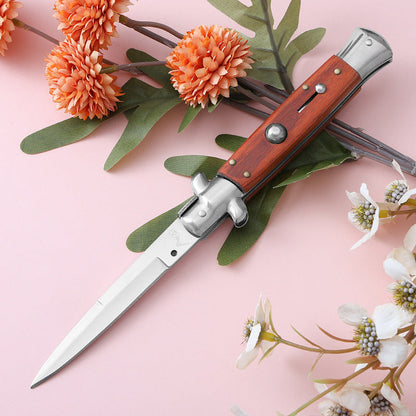 Outils pliants de camping extérieur en bois peint résine 7Cr13Mov