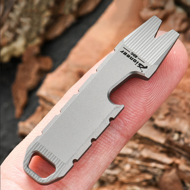 Mini Titanium Bottle Opener EDC Tool Keyaccessoryr Backpack Easy Carry