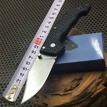 Schwarzer glasfaserverstärkter Nylon-Griff 420HC Outdoor-Klappwerkzeug