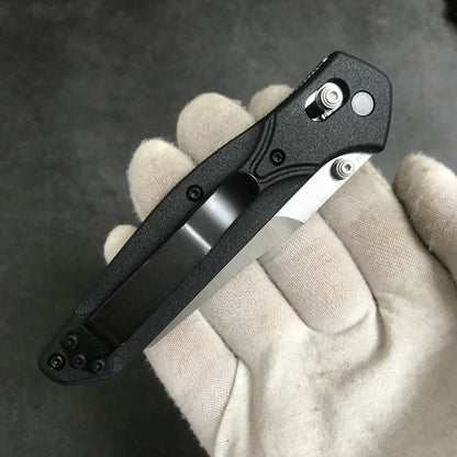 Utensile pieghevole da esterno BM940 con manico in fibra di vetro nero