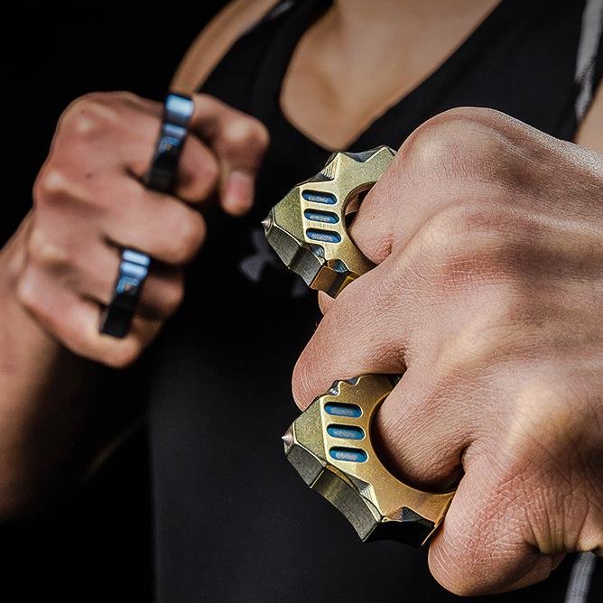 Titanium EDC Brass Knuckles Paperweight - Tacsafeworld EDC Gadgets