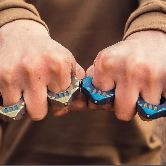 Titanium EDC Brass Knuckles Paperweight - Tacsafeworld EDC Gadgets