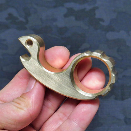 Small Snail Real Brass Single Finger EDC Ring
