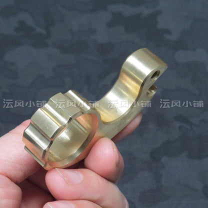 Small Snail Real Brass Single Finger EDC Ring