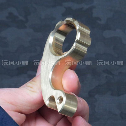 Small Snail Real Brass Single Finger EDC Ring