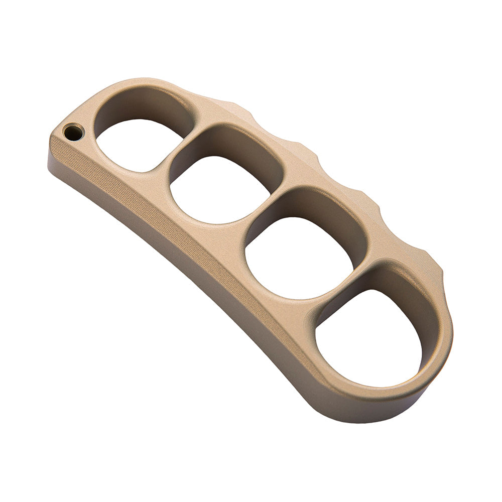 Anillos de nudillos de latón para cuatro dedos con forma de vaina de guisantes 