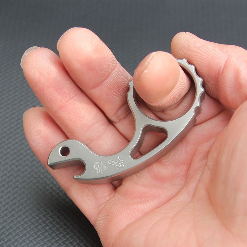 Titanium Alloy Snail Multi-function Bottle Opener Keyaccessoryr Backpack EDC Tool