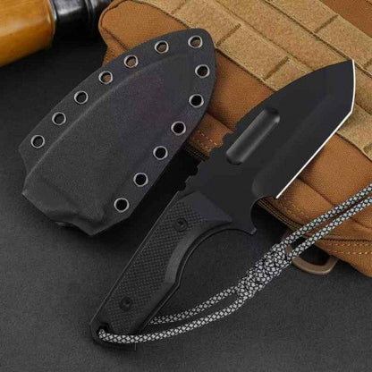 Herramienta para exteriores con funda K de patrón de camuflaje de doble color de titanio negro G10