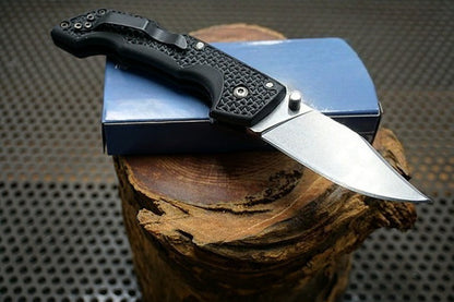 Schwarzer glasfaserverstärkter Nylon-Griff 420HC Outdoor-Klappwerkzeug