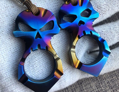 Mini Titanium Skull Portable EDC Decoration Outdoor Tool Keyaccessoryr