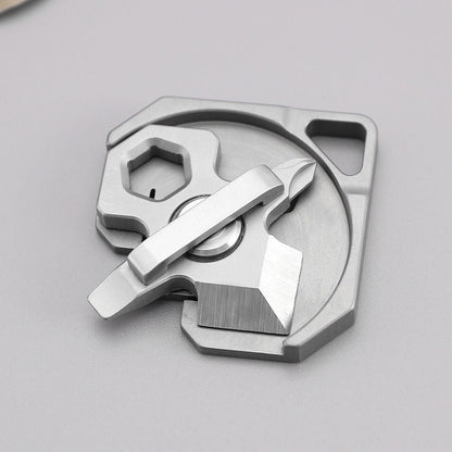 Titanium Alloy Mini Multi-function Keychain Backpack EDC Tool