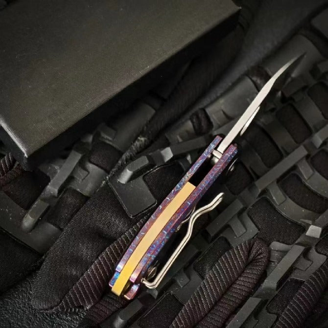 Titanium Alloy Lightning Pattern Folding Outdoor Tool