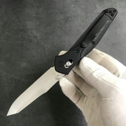 Utensile pieghevole da esterno BM940 con manico in fibra di vetro nero