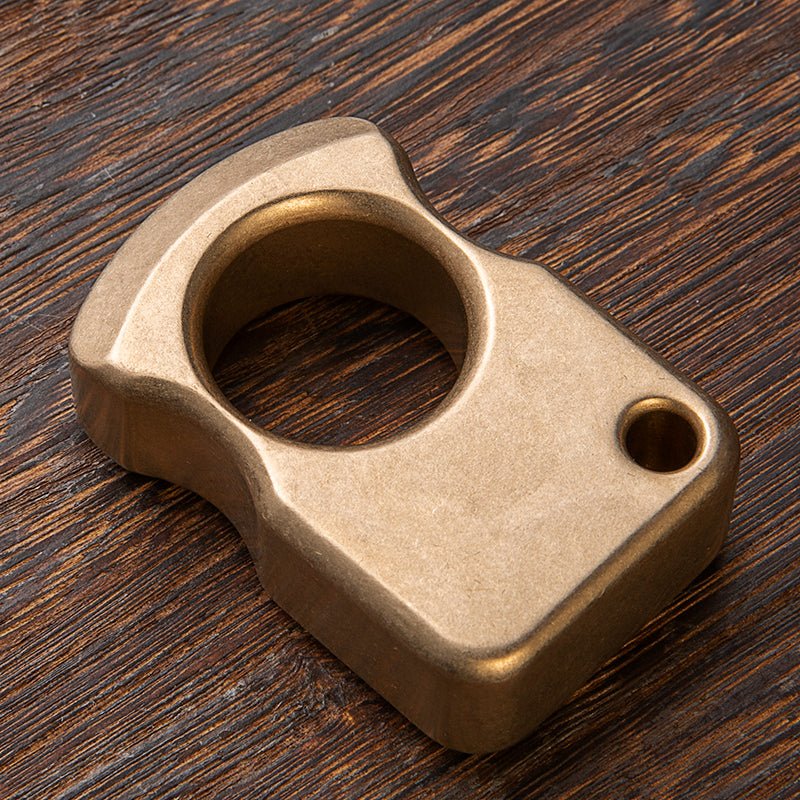 Full Brass Stonewash Knuckles Weapon - Tacsafeworld EDC Gadgets