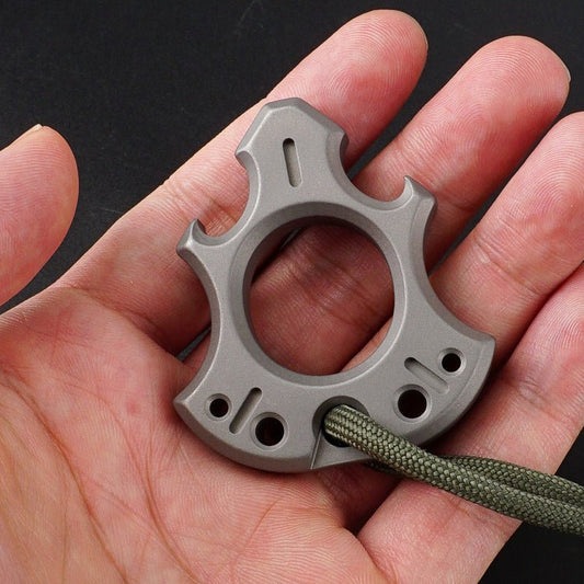 Titanium Alloy Wasteland Style One Finger Knuckle Duster - Tacsafeworld EDC Gadgets