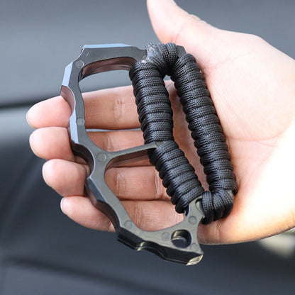 Abridor de garrafas de fibra de carbono preta para o dedo, ferramenta para exterior