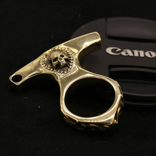 Real Brass Knuckles Keychain - Tacsafeworld EDC Gadgets