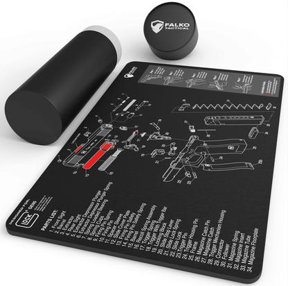 Glock device Cleaning Mat with Diagram