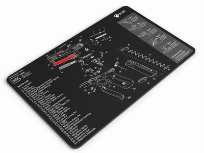 Glock device Cleaning Mat with Diagram