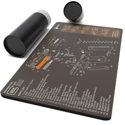 Glock device Cleaning Mat with Diagram