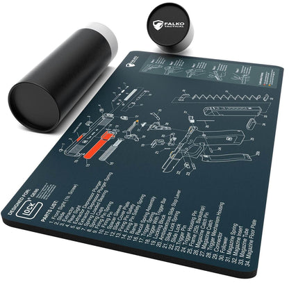 Glock device Cleaning Mat with Diagram