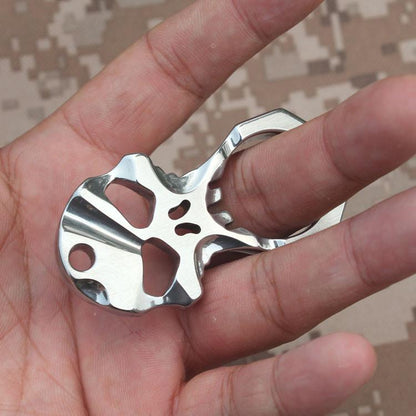 Skull 9R18MOV Stainless Steel Self Defense Keychain Tool - Tacsafeworld EDC Gadgets