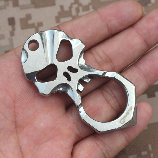 Skull 9R18MOV Stainless Steel Self Defense Keychain Tool - Tacsafeworld EDC Gadgets